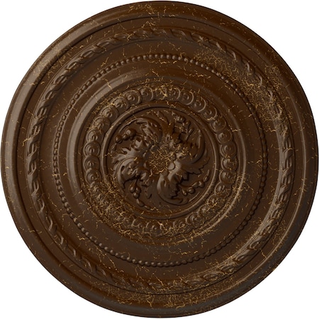 Ekena Millwork Pearl Ceiling Medallion (Fits Canopies up to 1 7/8"), 26 1/4"OD x 1 1/2"P, Root Beer Crackle CM26PERBC